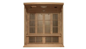 Golden Designs Maxxus 4-Person Near Zero EMF FAR Infrared Carbon Sauna | Hemlock | MX-K406-01-ZF