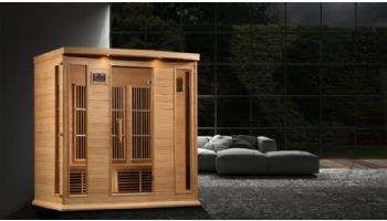 Golden Designs Maxxus 4-Person Near Zero EMF FAR Infrared Carbon Sauna | Hemlock | MX-K406-01-ZF