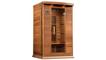 Golden Designs Maxxus 2-Person Near Zero EMF FAR Infrared Carbon Sauna | Red Cedar | MX-K206-01-ZF CED