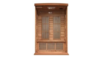 Golden Designs Maxxus 2-Person Near Zero EMF FAR Infrared Carbon Sauna | Red Cedar | MX-K206-01-ZF CED