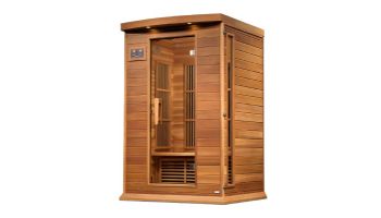 Golden Designs Maxxus 2-Person Near Zero EMF FAR Infrared Carbon Sauna | Red Cedar | MX-K206-01-ZF CED