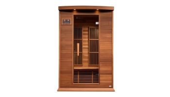 Golden Designs Maxxus 2-Person Near Zero EMF FAR Infrared Carbon Sauna | Red Cedar | MX-K206-01-ZF CED