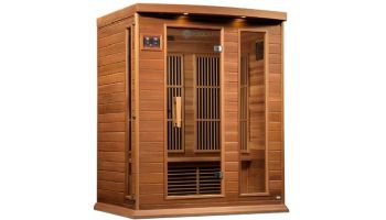 Golden Designs Maxxus 3-Person Near Zero EMF FAR Infrared Carbon Sauna | Red Cedar | MX-K306-01-ZF CED