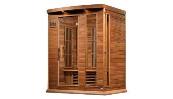 Golden Designs Maxxus 3-Person Near Zero EMF FAR Infrared Carbon Sauna | Red Cedar | MX-K306-01-ZF CED