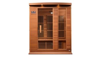 Golden Designs Maxxus 3-Person Near Zero EMF FAR Infrared Carbon Sauna | Red Cedar | MX-K306-01-ZF CED