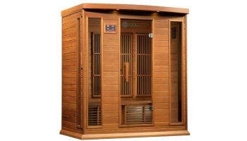 Golden Designs Maxxus 4-Person Near Zero EMF FAR Infrared Carbon Sauna | Red Cedar | MX-K406-01-ZF CED