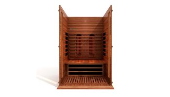 Golden Designs Maxxus 2-Person Full Spectrum Near Zero EMF FAR Infrared Carbon Sauna | Red Cedar | MX-M206-01-FS CED