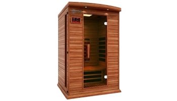 Golden Designs Maxxus 2-Person Full Spectrum Near Zero EMF FAR Infrared Carbon Sauna | Red Cedar | MX-M206-01-FS CED