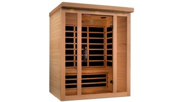 Golden Designs Dynamic Vila 3-Person Ultra-Low EMF FAR Infrared Sauna | Hemlock | DYN-6315-02 | DYN-6315-02 Elite