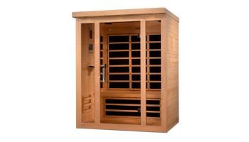 Golden Designs Dynamic Vila 3-Person Ultra-Low EMF FAR Infrared Sauna | Hemlock | DYN-6315-02 | DYN-6315-02 Elite