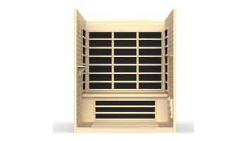 Golden Designs Dynamic Vila 3-Person Ultra-Low EMF FAR Infrared Sauna | Hemlock | DYN-6315-02 | DYN-6315-02 Elite