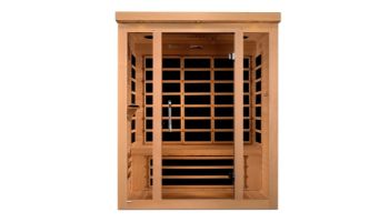 Golden Designs Dynamic Vila 3-Person Ultra-Low EMF FAR Infrared Sauna | Hemlock | DYN-6315-02 | DYN-6315-02 Elite