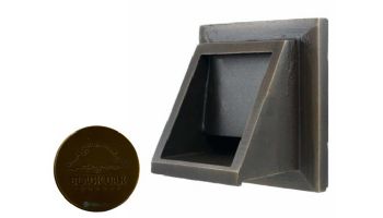 Black Oak Foundry Short Square Scupper Bare | Antique Brass / Bronze Finish | S56-AB | S69-AB