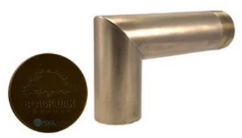 Black Oak Foundry 1.5 Deco 90 Degree Downspout | Antique Brass / Bronze Finish | S931-AB