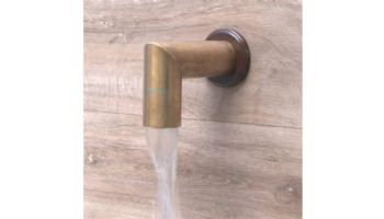 Black Oak Foundry 1.5 Deco 90 Degree Downspout | Antique Brass / Bronze Finish | S931-AB
