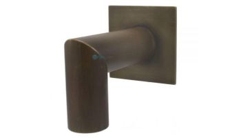 Black Oak Foundry 1.5 Deco 90 Degree Downspout with Square Backplate | Antique Brass / Bronze Finish | S943-AB