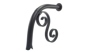 Black Oak Foundry Large Droop Spout with Mini Backplate | Antique Brass / Bronze Finish | S7710-AB | S7711-AB