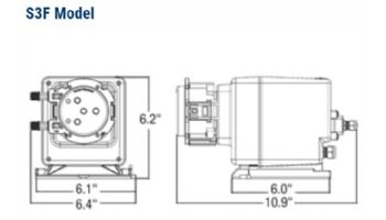 Stenner Peristaltic Metering Pumps S Fixed Series | 40 GPD 120V/60Hz USA .25" White Tubing 25 PSI | S3F03AA101N