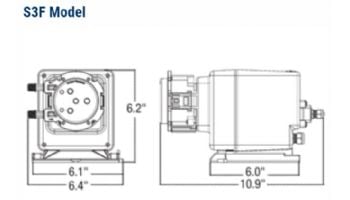 Stenner Peristaltic Metering Pumps S Fixed Series | 40 GPD 120V/60Hz USA .25" White Tubing 100 PSI | S3F07AA101N