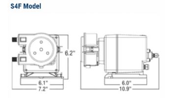 Stenner Peristaltic Metering Pumps S Fixed Series | 150 GPD 120V/60Hz USA 3/8" White Tubing 25 PSI | S4F5XAA3011