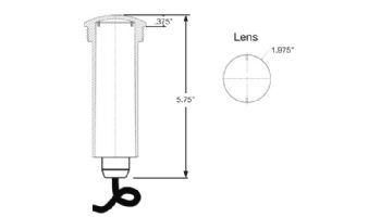 Halco Lighting ProLED Nicheless White LED Pool and Spa Light Fixture | 12V 8W 150' Cord | FLWN-12-8-150