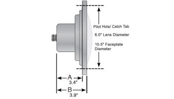 Halco Lighting ProLED White LED Pool Light Fixture | 120V 39W 50' Cord | FLWP-120-3-50