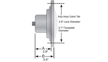 Halco Lighting ProLED White LED Spa Light Fixture | 12V 13W 100' Cord | FLWS-12-1-100