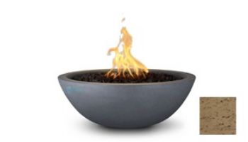 The Outdoor Plus 27" Sedona Concrete Fire Bowl | 12V Electronic Ignition - Natural Gas | Coffee | OPT-27RFOE12V-RCF-NG