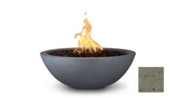 The Outdoor Plus 27" Sedona Concrete Fire Bowl | 12V Electronic Ignition - Natural Gas | Moss Stone | OPT-27RFOE12V-RMS-NG