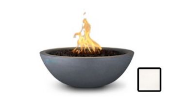 The Outdoor Plus 27" Sedona Concrete Fire Bowl | 12V Electronic Ignition - Natural Gas | Pearl | OPT-27RFOE12V-MPR-NG