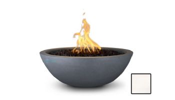 The Outdoor Plus 27" Sedona Concrete Fire Bowl | 12V Electronic Ignition - Natural Gas | Pearl | OPT-27RFOE12V-MPR-NG