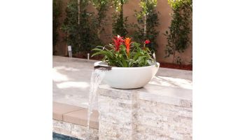 The Outdoor Plus 27" Sedona Concrete Fire Bowl | 12V Electronic Ignition - Natural Gas | Pearl | OPT-27RFOE12V-MPR-NG