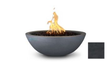 The Outdoor Plus 27" Sedona Concrete Fire Bowl | 12V Electronic Ignition - Natural Gas | Slate | OPT-27RFOE12V-MSL-NG