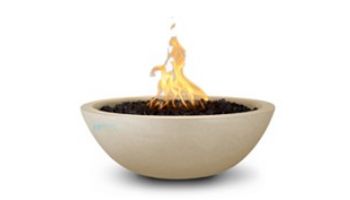 The Outdoor Plus 27" Sedona Concrete Fire Bowl | 12V Electronic Ignition - Natural Gas | Gray | OPT-27RFOE12V-GRY-NG