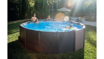 Intex Graphite Gray Panel Pools Above Ground Pool Package | 18' 8" Round x 52" Tall | 26387EH