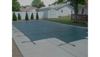 GLI 12-Year Secur-A-Pool Mesh Safety Cover | Rectangle 16' x 32' Green | 201632RESAPGRN