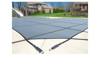 GLI 12-Year Secur-A-Pool Mesh Safety Cover | Rectangle 16' x 40' Gray | 201640RESAPGRY