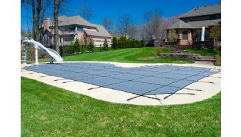 GLI 12-Year Secur-A-Pool Mesh Safety Cover | Rectangle 30' x 60' Gray | 203060RESAPGRY