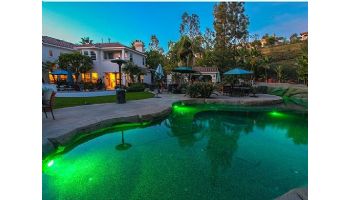 J&J Electronics ColorSplash XG-W Series RGB + White LED Pool Light SwimQuip Version | 120V Equivalent to 300W 50' Cord | LPL-F1CW-120-50-PSQ 23052