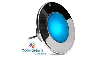 J&J Electronics ColorSplash XG-W Series RGB + White LED Pool Light SwimQuip Version | 12V Equivalent to 300W 50' Cord | LPL-F1CW-12-50-PSQ 23058