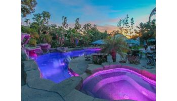 J&J Electronics ColorSplash XG-W Series RGB + White LED Pool Light SwimQuip Version | 12V Equivalent to 300W 50' Cord | LPL-F1CW-12-50-PSQ 23058