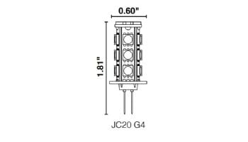 Sollos ProLED JC G4 Bi-Pin Series LED Lamp | Omnidirectional | 24V Equivalent to 20W | G4 Base | JC20/2WW/LED 80690