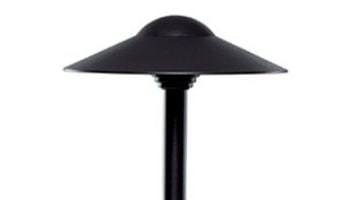 Sollos Dome Hat LED Path Light Fixture | 8.3" Hat 18" Stem | Arquitectural Aluminum - Textured Black | PDO083-TB-18 915035