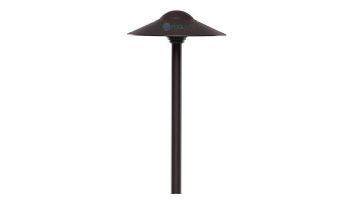 Sollos Dome Hat LED Path Light Fixture | 8.3" Hat 18" Stem | Arquitectural Aluminum - Textured Bronze | PDO083-TZ-18 915037