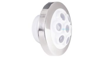 Custom Molded Products Spa Master Deluxe Therapy Spa Jet Internals | 1.5" | Soft Rotation | Stainless Steel - White | 23315-240-200
