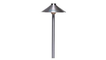 Sollos Traditional Hat LED Path Light Fixture | 7.5" Hat 15" Stem | Stainless Steel | PTH075-SS-15 915566