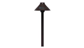Sollos Straight Hat LED Path Light Fixture | 5.5" Hat 15" Stem | Arquitectural Aluminum - Textured Bronze | PSH055-TZ-15 910030