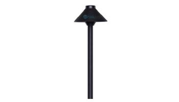 Sollos Straight Hat LED Path Light Fixture | 5.5" Hat 18" Stem | Arquitectural Aluminum - Textured Black | PSH055-TB-18 910035