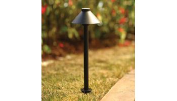 Sollos Straight Hat LED Path Light Fixture | 7.5" Hat 18" Stem | Arquitectural Aluminum - Textured Bronze | PSH075-TZ-18 911037