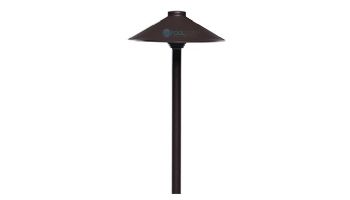 Sollos Straight Hat LED Path Light Fixture | 9" Hat 18" Stem | Arquitectural Aluminum - Textured Bronze | PSH090-TZ-18 914037